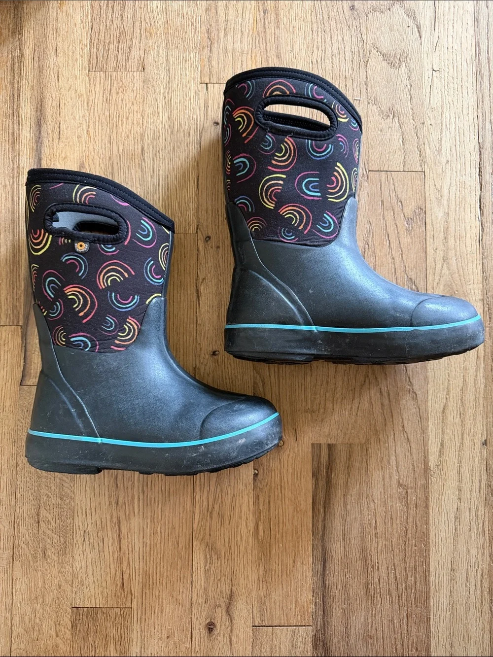 Bogs Kids Classic II Wild Rainbows Waterproof Insulated Boots Black Size 1